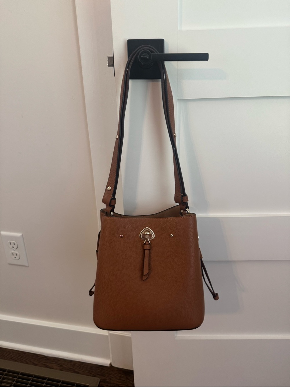 kate spade Brown Pebbled Leather Shoulder Bag